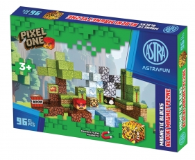 Zestaw klocków magnetycznych AstraFun Pixel One Dżungla - 96 el.